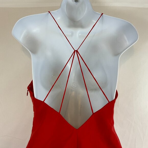 Likely Mini Dress 2 Red Spaghetti Two Strap Crossover - Picture 7 of 9